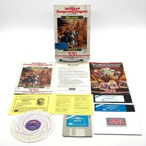 Advanced Dungeons & Dragons: Hillsfar PC IBM Vintage SSI Game Big Box Wheel